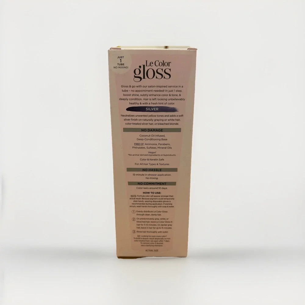 L'OREAL Paris Le Color Gloss One Step In-Shower Toning Hair Gloss  Silver